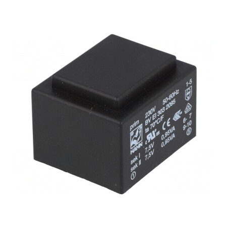 Transformator încapsulat 1,9VA 230V 7,5V 126mA | Electronic-mag.ro | Componente Electronice