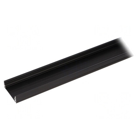Profil Aluminiu LED Negru 1m WIDE24 de Suprafață | Electronic-mag.ro | Componente Electronice