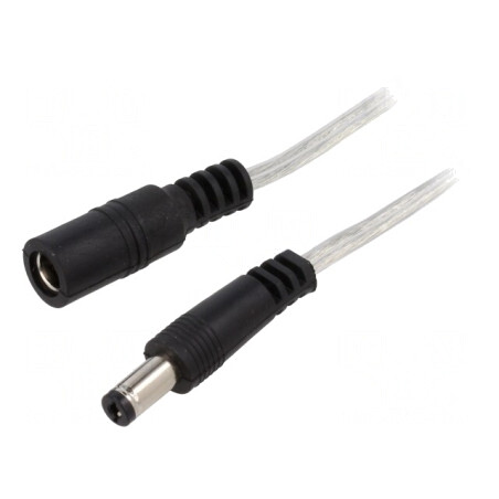 Cablu DC 5m 2x0,5mm2 cu Mufă și Soclu 5,5/2,1 | Electronic-mag.ro | Componente Electronice