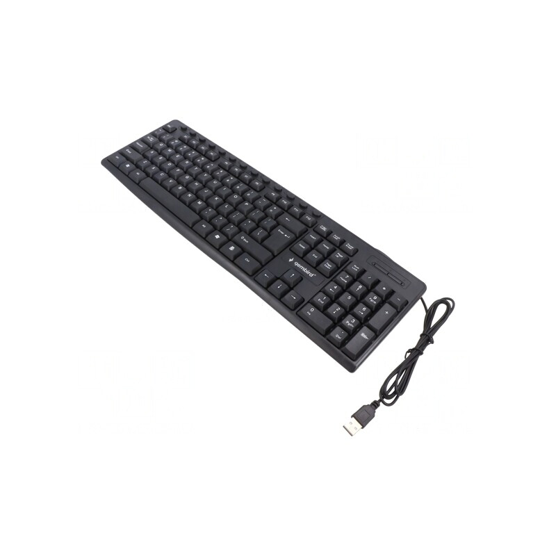 Tastatură USB Neagră 1,2m US Layout | Electronic-mag.ro | Componente Electronice