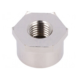 Piuliță împământare M12 alamă nichel 24mm 70-200°C | Electronic-mag.ro | Componente Electronice