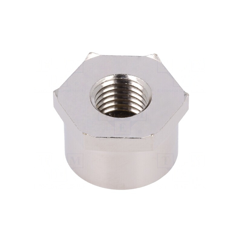 Piuliță împământare M12 alamă nichel 24mm 70-200°C | Electronic-mag.ro | Componente Electronice