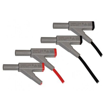 Cabluri de măsurare 16A 0,95m 2buc. | Electronic-mag.ro | Componente Electronice