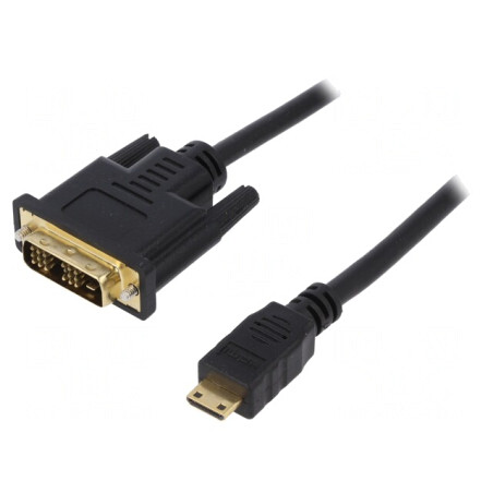 Cablu HDMI la DVI-D 2m Negru | Electronic-mag.ro | Componente Electronice