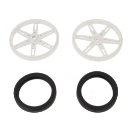 Ax Albă Moletat cu Împingere și Înșurubare Ø 70mm W 8mm | Electronic-mag.ro | Componente Electronice