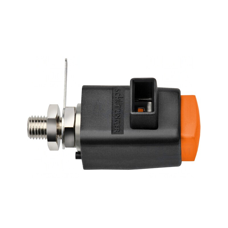 Clemă portocalie laborator 300V 16A nichel | Electronic-mag.ro | Componente Electronice