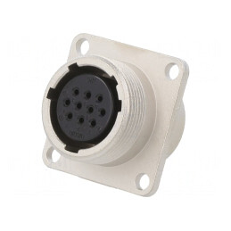 Conector Circular JR Soclu Mamă 10 PIN Argintat 5A