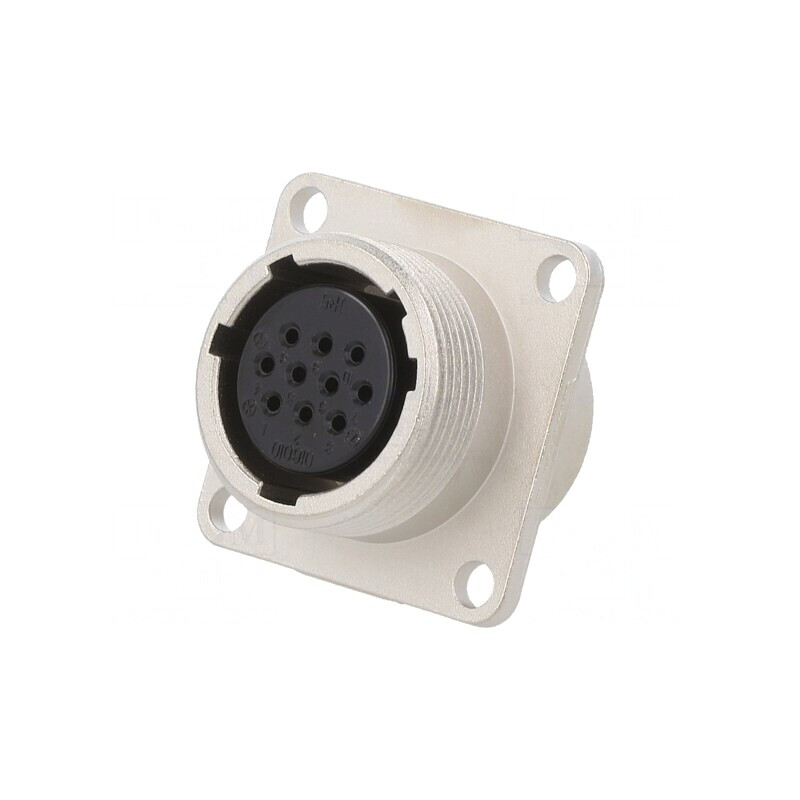 Conector Circular JR Soclu Mamă 10 PIN Argintat 5A | Electronic-mag.ro | Componente Electronice