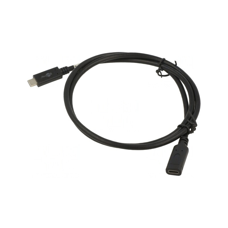 Cablu USB 3.2 USB-C la USB-C 1m Negru | Electronic-mag.ro | Componente Electronice