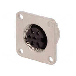 Conector M16 Soclu Mamă Lipire 6PIN 5A 300V IP65/IP67 | Electronic-mag.ro | Componente Electronice