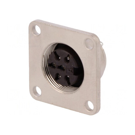 Conector M16 Soclu Mamă Lipire 6PIN 5A 300V IP65/IP67 | Electronic-mag.ro | Componente Electronice