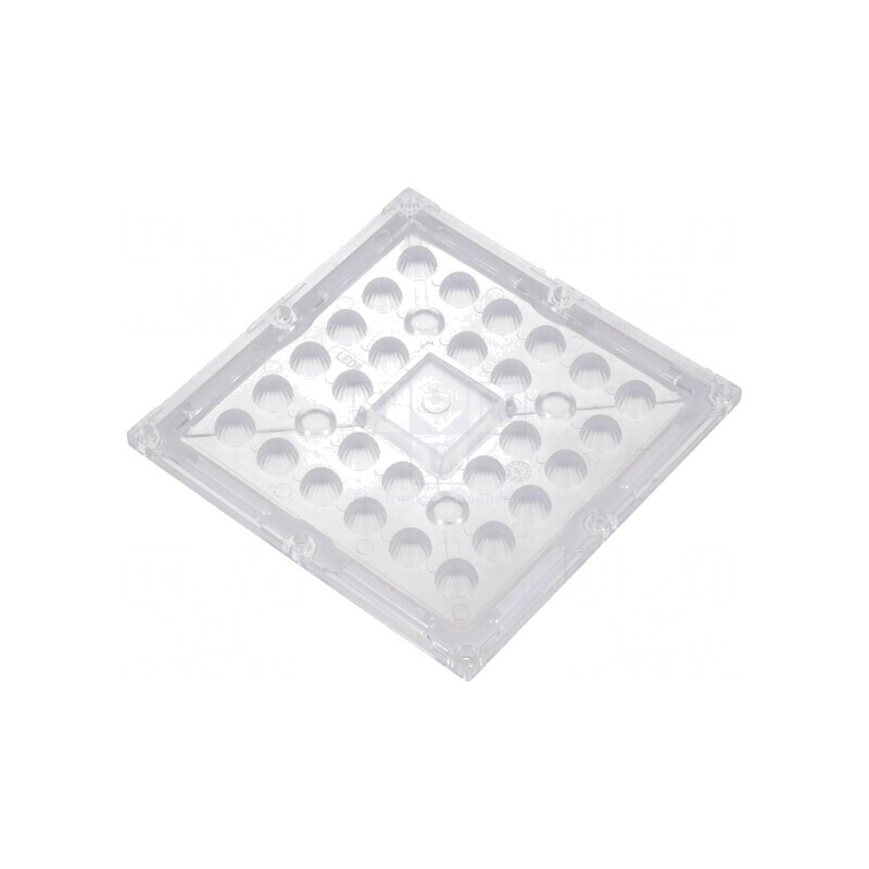 Lentilă LED pătrată transparentă PMMA 9,5mm | Electronic-mag.ro | Componente Electronice