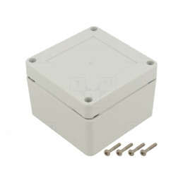 Carcasă universală 90x90x60 mm cu bucșă din alamă | Electronic-mag.ro | Componente Electronice