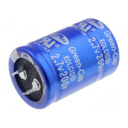 Supercondensator SNAP-IN 200F 2.7VDC 10mm EDLC | Electronic-mag.ro | Componente Electronice