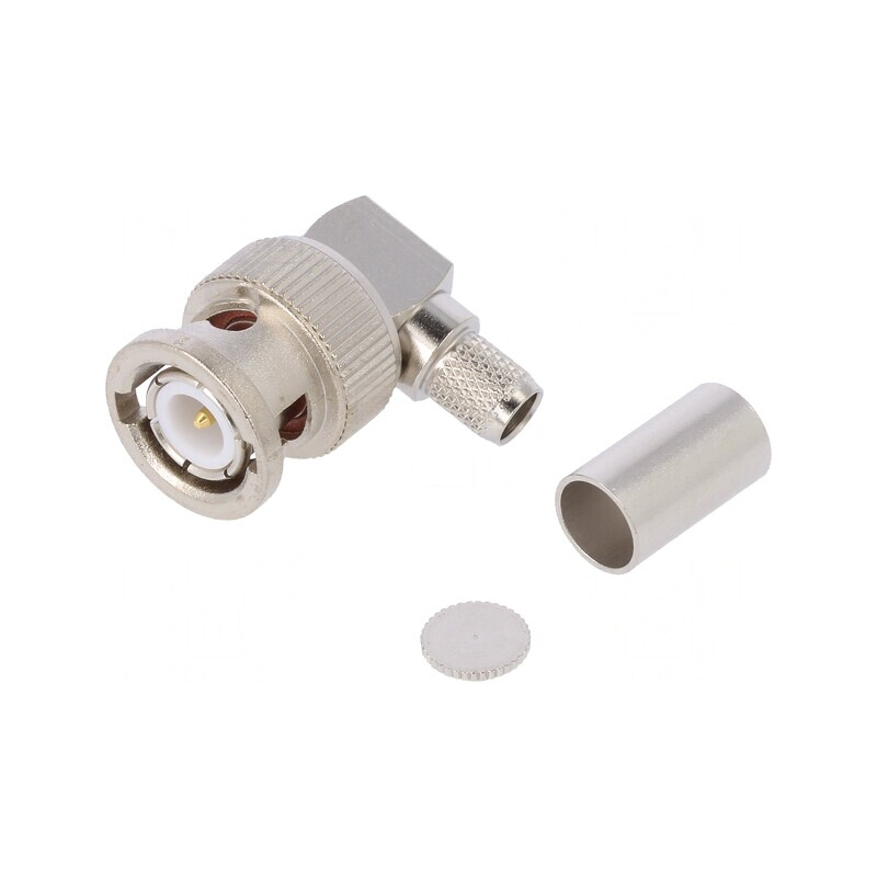 Adaptor BNC tată unghi 90° 50Ω pentru cablu PTFE | Electronic-mag.ro | Componente Electronice