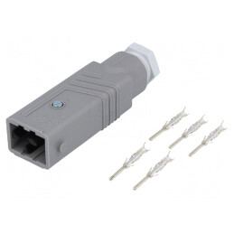 Conector Dreptunghiular ST 5 PIN Argintat IP54 10A | Electronic-mag.ro | Componente Electronice