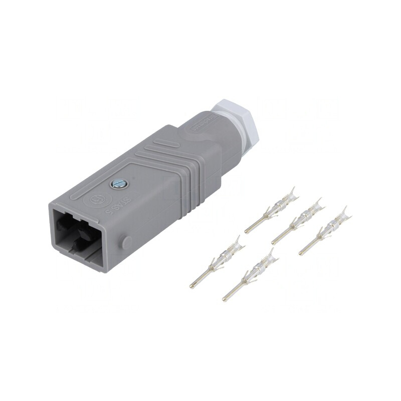 Conector Dreptunghiular ST 5 PIN Argintat IP54 10A | Electronic-mag.ro | Componente Electronice