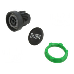 Comutator Acționare Prin Apăsare 22mm Negru | Electronic-mag.ro | Componente Electronice