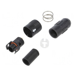 Conector Circular HR30 Push-Pull Mufă 2A Aurit 12 PIN | Electronic-mag.ro | Componente Electronice