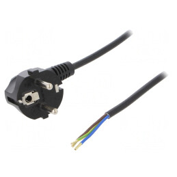 Cablu Electric Negru 3x0.75mm² 5m 16A 250V | Electronic-mag.ro | Componente Electronice