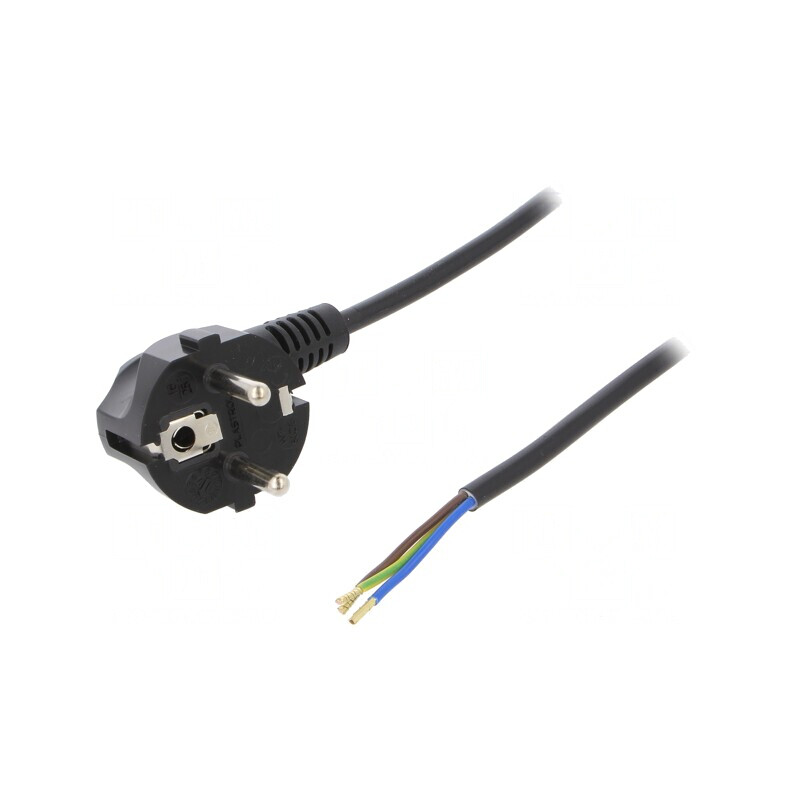 Cablu Electric Negru 3x0.75mm² 5m 16A 250V | Electronic-mag.ro | Componente Electronice