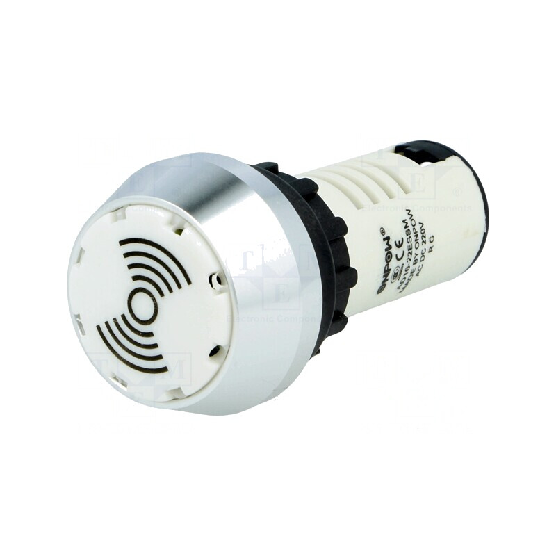 Semnalizator Acustic și LED 230V IP40 Ø22mm | Electronic-mag.ro | Componente Electronice