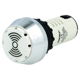 Semnalizator: acustic; 80dB; Ilum: LED; 24V; IP40; Ø22mm; max.6mm
