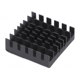 Radiator extrudat cu aripioare BGA negru 30x30mm | Electronic-mag.ro | Componente Electronice