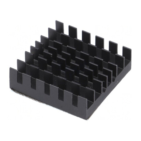 Radiator extrudat cu aripioare BGA negru 30x30mm | Electronic-mag.ro | Componente Electronice