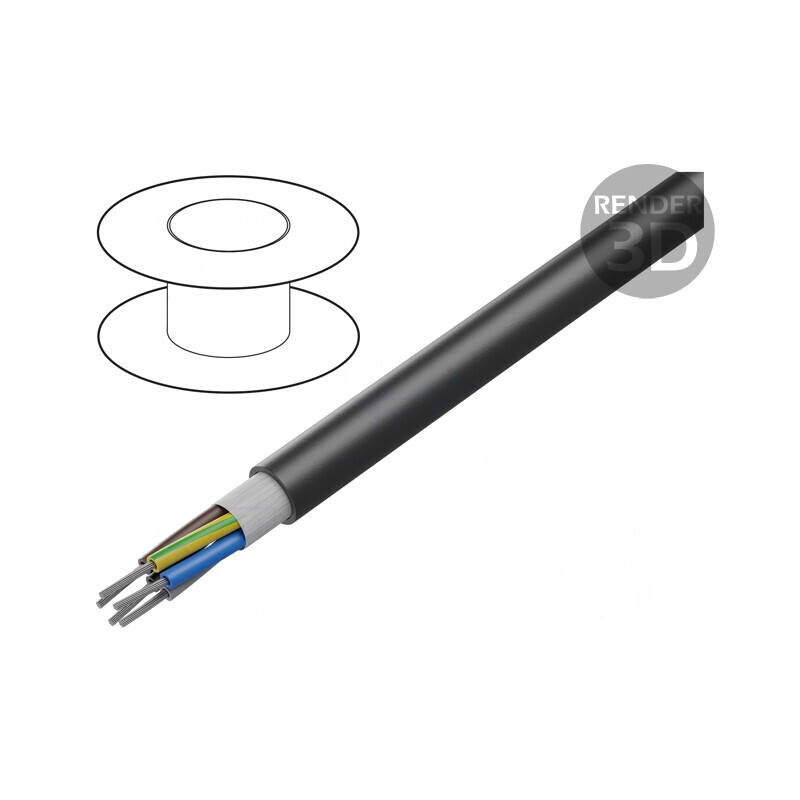 Cablu HELUTHERM 145 MULTI 5G0.75mm2 Cu PO Negru | Electronic-mag.ro | Componente Electronice