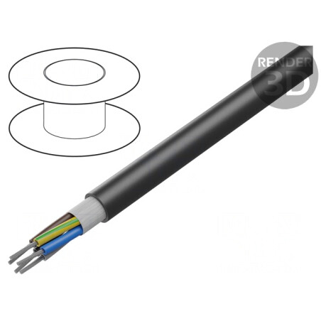 Cablu HELUTHERM 145 MULTI 5G0.75mm2 Cu PO Negru | Electronic-mag.ro | Componente Electronice