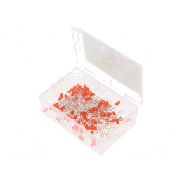 Set LED 3mm Roșii 100buc 1,8-2,4V 20mA Plastic | Electronic-mag.ro | Componente Electronice