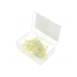 Set LED 3mm Galben 100buc Cutie Plastic | Electronic-mag.ro | Componente Electronice