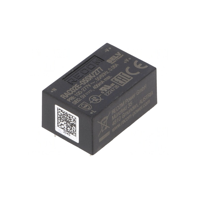 Convertor AC/DC 5V 2W 400mA PCB 4000V | Electronic-mag.ro | Componente Electronice
