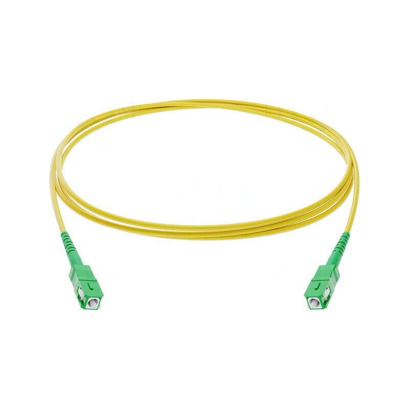 Patch Cord Fibră Optică SC/APC 5m Galben | Electronic-mag.ro | Componente Electronice