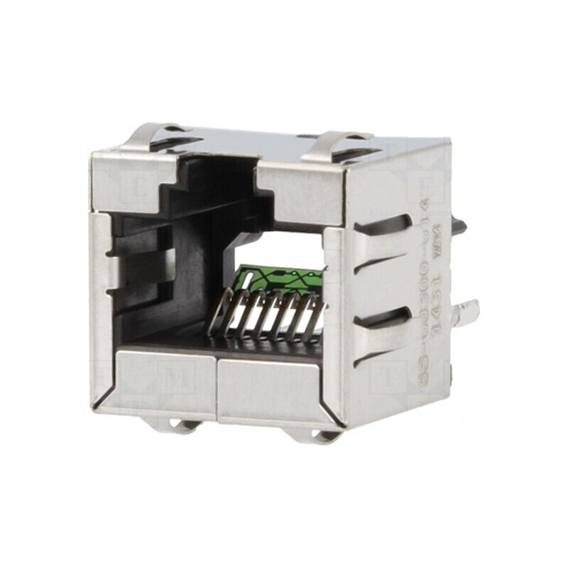 Soclu RJ45 8p8c Cat 6a Ecranat pentru PCB | Electronic-mag.ro | Componente Electronice
