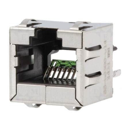 Soclu RJ45 8p8c Cat 6a Ecranat pentru PCB | Electronic-mag.ro | Componente Electronice