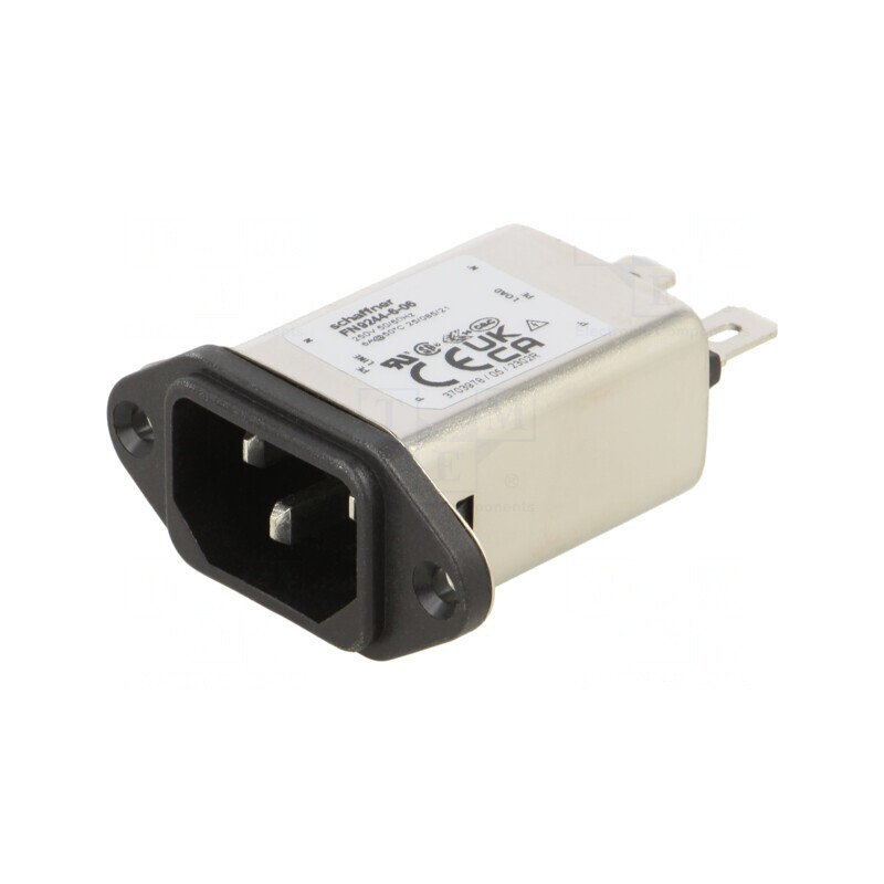 Conector Alimentare AC Soclu Tată 6A 250V C14 EMC/EMI | Electronic-mag.ro | Componente Electronice