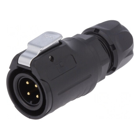 Mufă Circulară 4-PIN 16mm Aurită 10A | Electronic-mag.ro | Componente Electronice