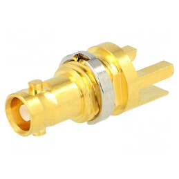 Soclu Micro BNC Mamă 75Ω SMT Aurit | Electronic-mag.ro | Componente Electronice