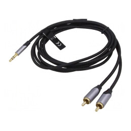 Cablu Audio Jack 3.5mm la RCA 2x Aurit 8m