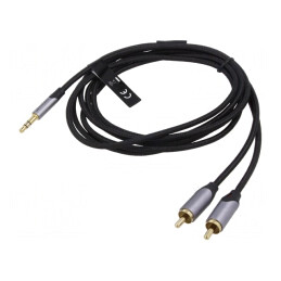 Cablu Audio Jack 3.5mm la RCA 2x Aurit 8m | Electronic-mag.ro | Componente Electronice