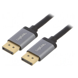 Cablu DisplayPort 1.2 1m Negru Aluminiu | Electronic-mag.ro | Componente Electronice