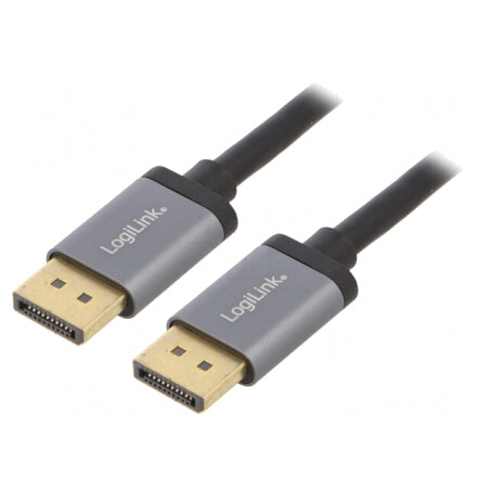 Cablu DisplayPort 1.2 1m Negru Aluminiu | Electronic-mag.ro | Componente Electronice
