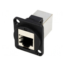 Adaptor FT Cat 6 Ecranat 8p8c 19x24mm Plastic | Electronic-mag.ro | Componente Electronice