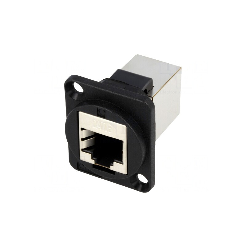 Adaptor FT Cat 6 Ecranat 8p8c 19x24mm Plastic | Electronic-mag.ro | Componente Electronice Adaptor FT Cat 6 Ecranat 8p8c 19x24mm Plastic | Electronic-mag.ro | Componente Electronice