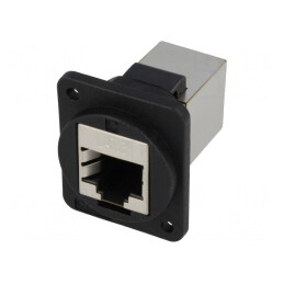 Adaptor FT Cat 6 Ecranat 8P8C Plastic 19x24mm | Electronic-mag.ro | Componente Electronice