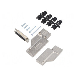 Mufă D-Sub 25 PIN Mamă unghi 90° pentru Cablu | Electronic-mag.ro | Componente Electronice