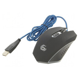 Mouse optic USB cu 6 butoane negru/albastru | Electronic-mag.ro | Componente Electronice