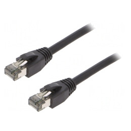 Cabluri Patch S/FTP Cat 8.1 Negru 3m 26AWG | Electronic-mag.ro | Componente Electronice